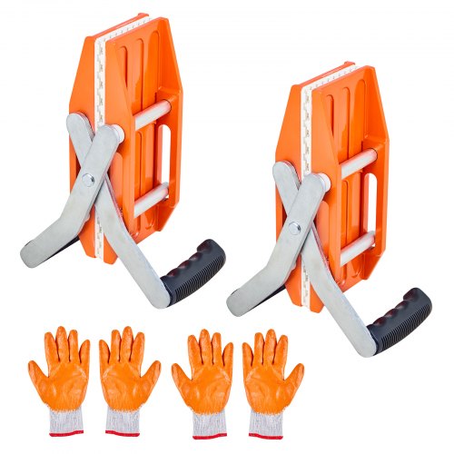 Dubbelhänta stenbärklämmor, 299 kg lastkapacitet, 2-pack granitskivor, lyftverktyg med gummifoder (0-60 mm), kraftiga lyftklämmor för plywood, glas, granit