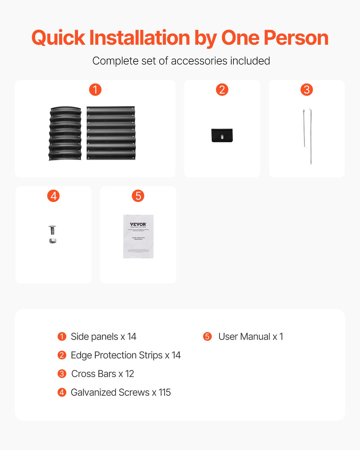 Upphöjd trädgårdsbädd i metall, 2,4 x 6 x 6 m för utomhusbruk, galvaniserad planteringslåda med öppen botten, stor oval planteringsbädd för trädgårdsskötsel av grönsaker, blommor, örter och suckulenter, mörkgrå
