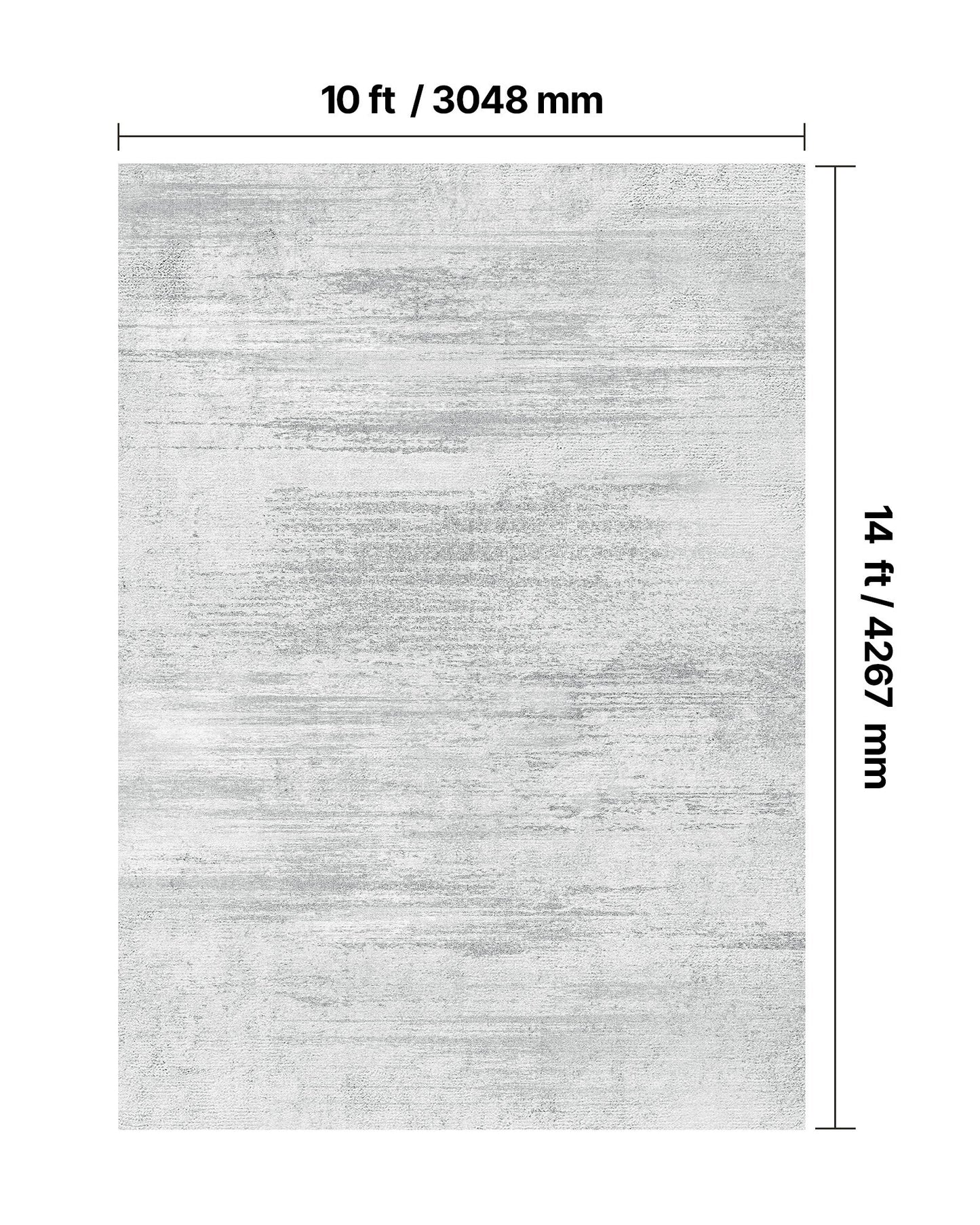 Matta, 10 x 14 fot stor tvättbar matta, halkfri och rivtålig mjuk heltäckningsmatta, husdjurs- och barnvänliga moderna mattor, inomhusmatta för sovrum, kontor, vardagsrum, barnrum, entré, grå