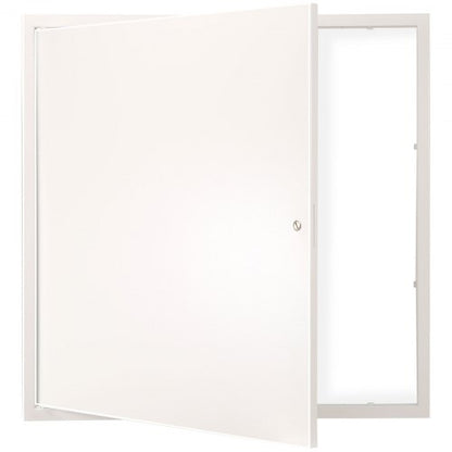 Åtkomstpanel för gips och tak, 24 x 24 tums VVS-åtkomstpaneler, förstärkt åtkomstdörr, kraftigt stålvägghålsskydd, lättinstallerad avtagbar gångjärnsförsedd panel för ledningar och kablar, silver