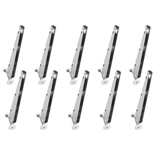 Taggtrådsarm, 10-pack 14,8 tums förlängare för staketstolpar för 1,3" till 1,5" kedjelänkstaket, U-fästesdesign, förlängare av galvaniserat stål, skyddar avskildhet och förhindrar att husdjur hoppar av