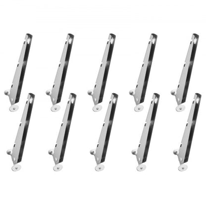 Taggtrådsarm, 10-pack 310 mm förlängare för staketstolpar, platt eller ytmonterad, förlängare av galvaniserat stål, skyddar avskildhet och förhindrar att husdjur hoppar av, för utomhusbruk av trä och betong