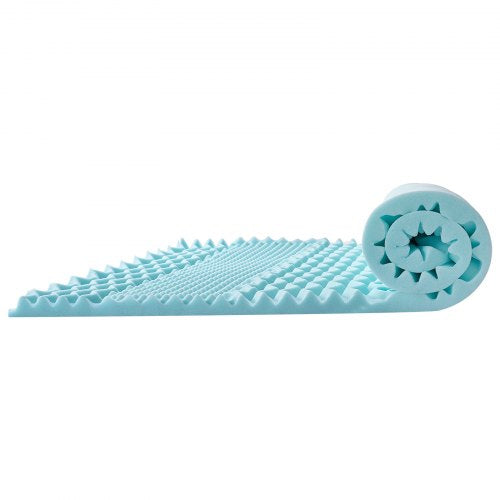 Bäddmadrass, Queen size, 50,8 mm tjocklek, madrassunderlägg i minnesskum, kylande gelinfusion, komprimerat paket för snabb installation, 7 komfortzoner för tryckavlastning, bekvämt stöd för alla sängar