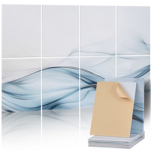 8-pack akustiska paneler, 47,24 x 23,62 x 0,4 tum ljudisolerade väggplattor, självhäftande dekorativa ljuddämpande skivor för hem, kontor, studio, spelrum, teater, Simplicity