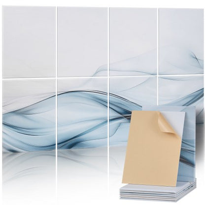 8-pack akustiska paneler, 47,24 x 23,62 x 0,4 tum ljudisolerade väggplattor, självhäftande dekorativa ljuddämpande skivor för hem, kontor, studio, spelrum, teater, Simplicity