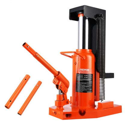 Hydraulisk domkraft, 5 ton/4536 kg, lyftkapacitet på tå, 10 ton/9072 kg, maskindomkraft, 0,8–6,8 tum/2–17,3 cm, topphöjd 11,3–17,3 tum/28,7–43,9 cm, lufthydraulisk klodomkraft för maskiner, industri