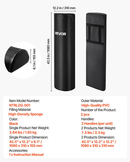 Fotbolls tacklingsdocka, 42,5 tum PVC Step Over-docka, högdensitetssvampblockerande padutrustning, kraftiga tacklingsdocka med handtag, utmärkt för fotarbete, sportträning, 2 st