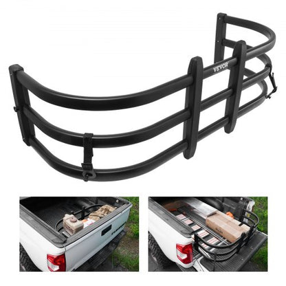 Flakförlängare, infällbar bakluckeförlängare i aluminium, 141-173 cm, passar till Ford Super Duty, F150, Dodge Ram 1500/2500/3500, Toyota Tundra, Nissan Titan, Chevrolet Silverado, GMC Sierra