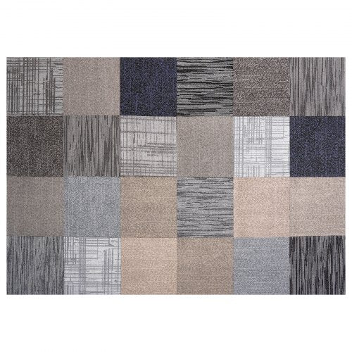 Carpet Tiles Reusable 508 x 508 mm, 24 PCS Modular Carpet Square Rug, Commercial Floor Soft Padded for Seamless Cover 6.2㎡, Easy DIY Replacement for Living Room Bedroom Office Indoor, Multicolor