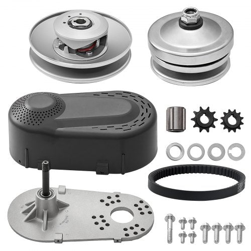 Drivkoppling, 2-8 hk motor, 2000 varv/min höghållfast drivkoppling med asymmetriskt designade hjul och robust gummirem, robust och hållbar koppling med kompletta tillbehör, passar olika motorer.