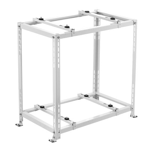 Mini Split Ground Stand, Anti-Vibration Mini Split Stand for 9000-18000 BTU Ductless Air Conditioner Heat Pump, Heavy Duty AC Base Bracket Floor Mount w/ 250kg Max. Load,Dual Levels
