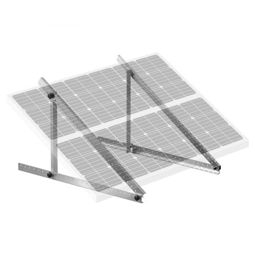 41-tums monteringsfästen för solpaneler, 0 till 90° justerbara lutningsfästen stöder 100-300W solpaneler, lätta aluminiumfästen med fällbara lutningsben för husbil, tak, båt, off-grid