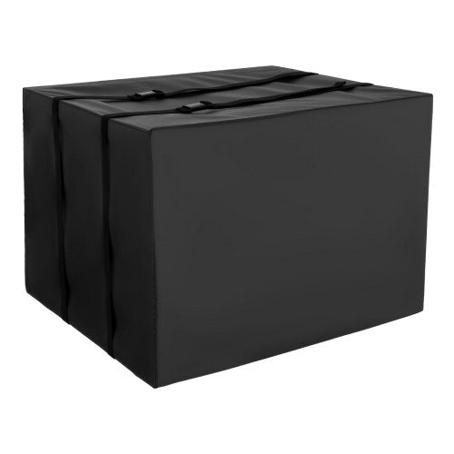 Luftkonditioneringsskydd, 530 x 400 x 380 mm AC-skydd för luftkonditioneringsenhet, dubbelt lager, vattentätt polyestertyg, justerbar axelrem, universalstorlek för utomhusbruk