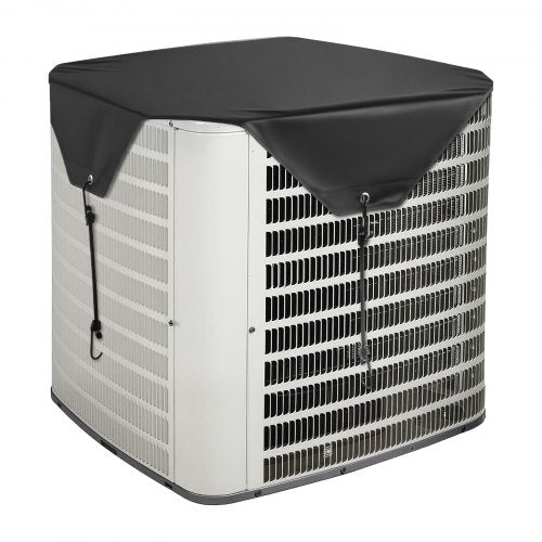 Air Conditioner Cover for Outside Units, 910 x 910 mm Central AC Cover for Air Conditioning Unit, Top Universal Mesh Defender Rainproof Easy Install for Outdoor Outside All Seasons, Black