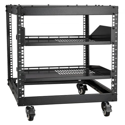 9U 4-pelare öppen ram serverrack nätverkskapsling 58,4-101,6 cm justerbart djup