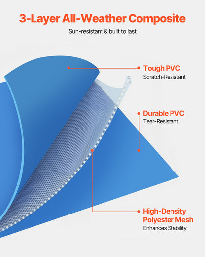 Ovanmarkspool med ram, 3 x 2 x 0,762 m rektangulär stålram, stor rektangulär utomhuspool för familjer, enkel att montera, rostbeständig, 3959,54 l vattenkapacitet, blå
