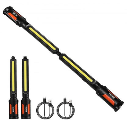 Arbetslampa under huven, 1450 LM, 4400 mAh uppladdningsbar magnetisk ljusstark LED-lampa, bärbar sladdlös arbetslampa för mekaniker, för bilreparationer, inspektion, garage, verkstad, nödbelysning i hemmet