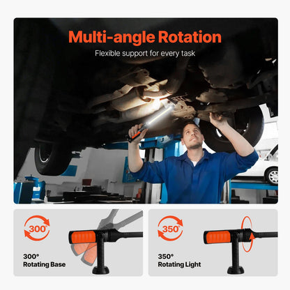 Arbetslampa under huven, 1450 LM, 4400 mAh uppladdningsbar magnetisk ljusstark LED-lampa, bärbar sladdlös arbetslampa för mekaniker, för bilreparationer, inspektion, garage, verkstad, nödbelysning i hemmet
