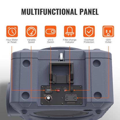 Air Purifier with 3 Stage Stackable Negative Air Machine with 800 CFM