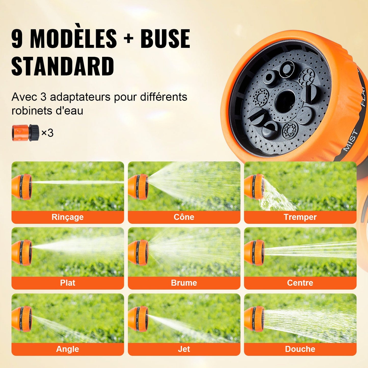 Indragbar slangvinda Vattenslangvinda 25m x 1,3cm 180° svängbar Väggmonterad