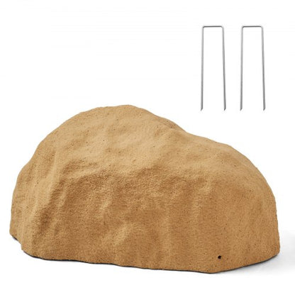 Konststensskydd, konststensskydd för utomhusbruk, realistisk naturlig textur, lätt och väderbeständig konstgjord sten för landskapsarkitektur, trädgårdsdekor, sandgul, liten storlek