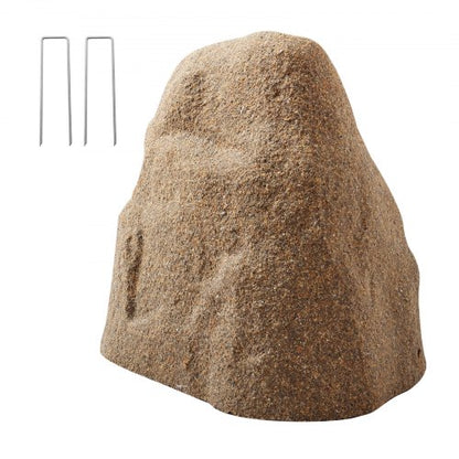 Konststensskydd, konststensskydd för utomhusbruk, realistisk naturlig textur, lätt och väderbeständig konstgjord sten för landskapsarkitektur, trädgårdsdekor, sandbrun, liten storlek