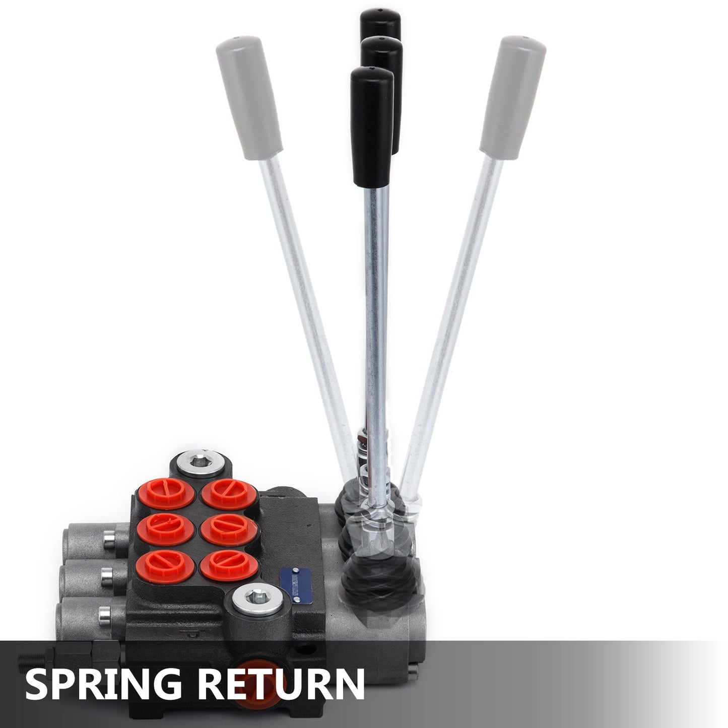 Mophorn 3-spols hydraulisk styrventil 11GPM hydraulisk riktningsventil Dubbelverkande hydraulventil för traktorer lastare tankar