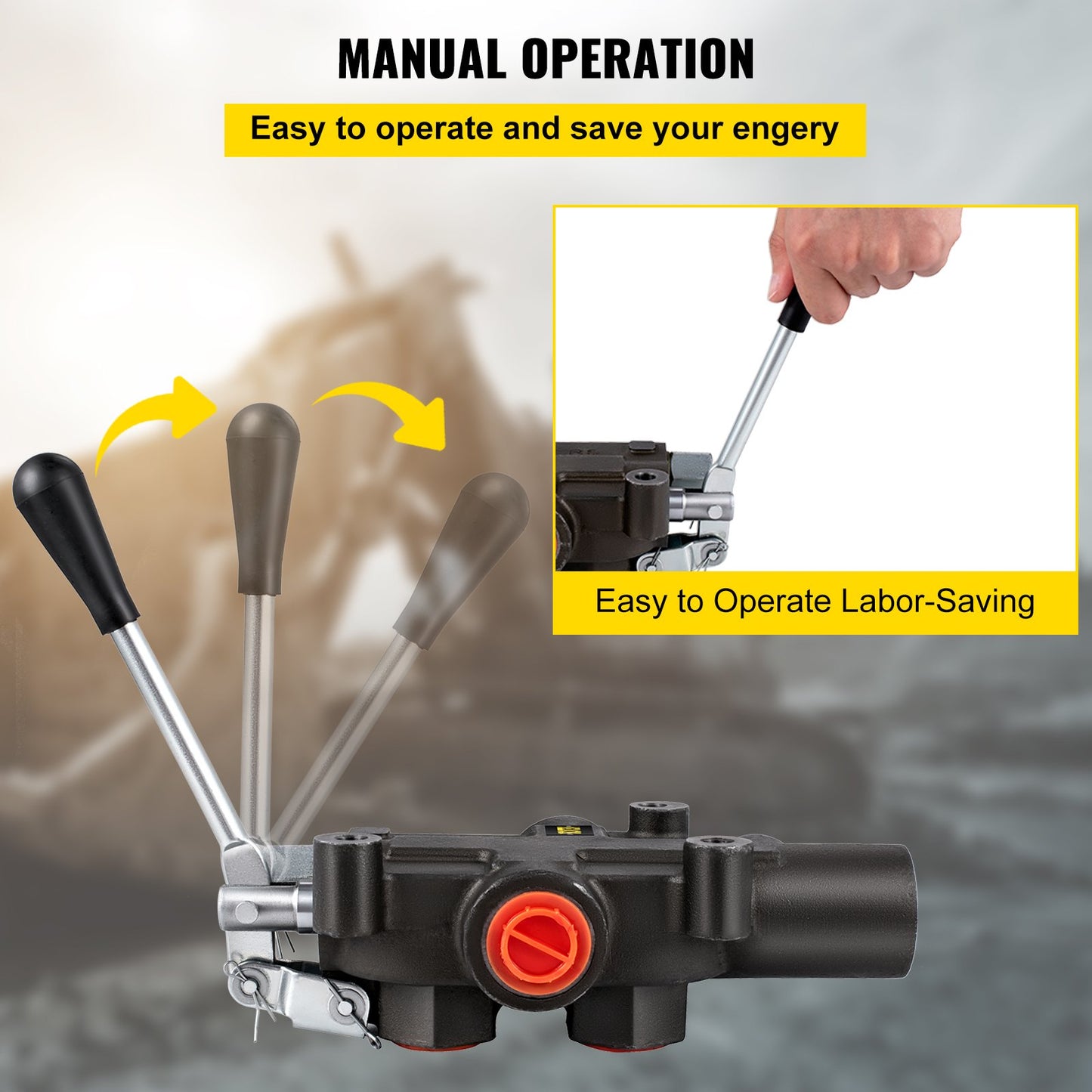Hydraulisk riktningsventil, 1 spol hydraulisk spolventil, 21 GPM hydraulisk lastarventil, 4300 PSI riktningsventil, Hydrauliska ventiler och kontroller för traktorer, lastare och tankar