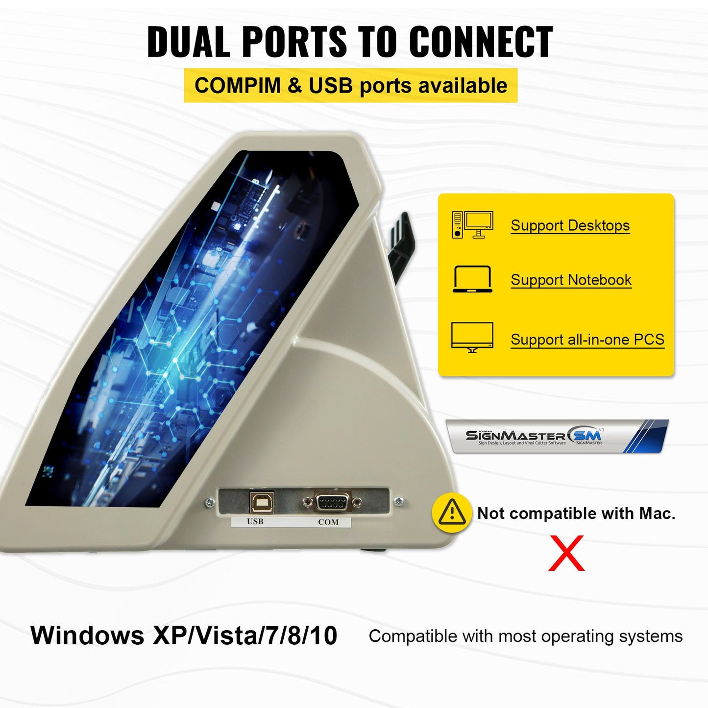 Vinylskärare 28 tums vinylskärmaskin 720 mm pappersmatning vinylplotterskärmaskin med robust golvstativ för papperskärning vit