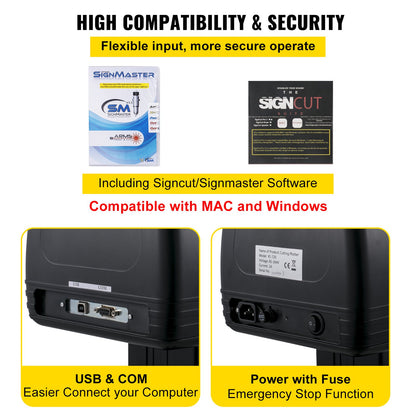 870 mm vinylskärmaskin Vinylplotter SignCut-programvara för Windows