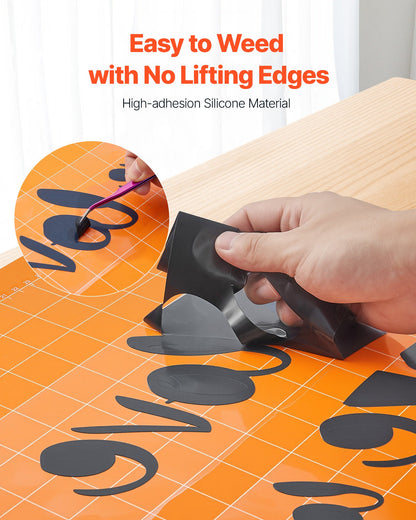 Värmeöverföringsvinyl, 304,8 x 7260 mm, blank svart HTV-strykvinylrulle, lätt att skära och stryka bort, stark vidhäftning, kompatibel med skärmaskiner, för olika material, t-shirts, kuddar, hattar