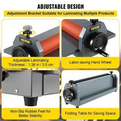 29,5" 750 mm manuell kallvalslaminator, vinylfotofilmmonteringslamineringsmaskin, kallvalslamineringsmaskin
