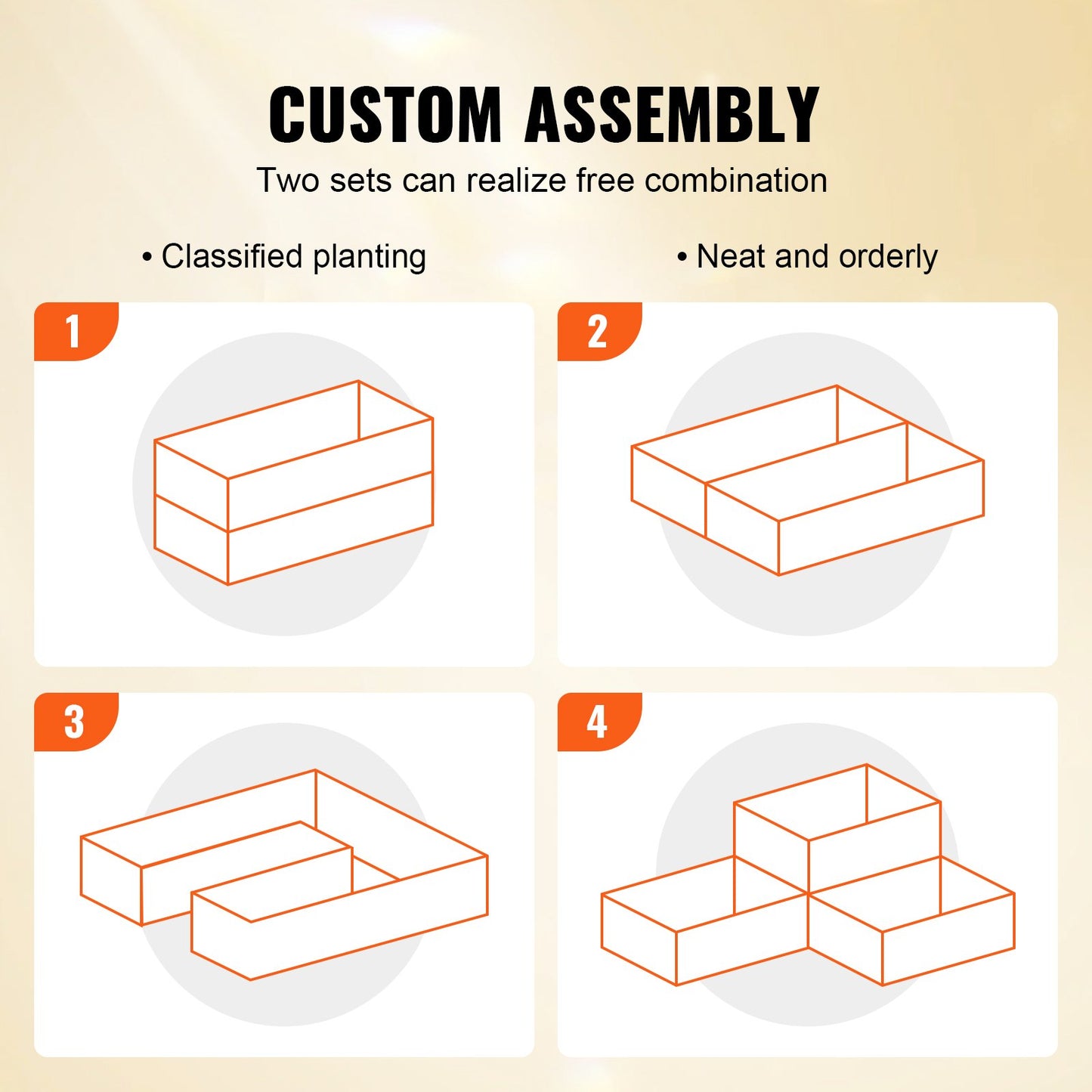 Upphöjd trädgårdsbädd, 2,1 x 6 x 1,2 m träplanteringslåda, utomhusplanteringslådor med öppen bas, för odling av blommor/grönsaker/örter i trädgården/uteplatsen/balkongen, Burlywood