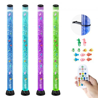 Bubbelrörslampa 16 färger 150 cm sensorisk akvarielampa för lindring och lugn