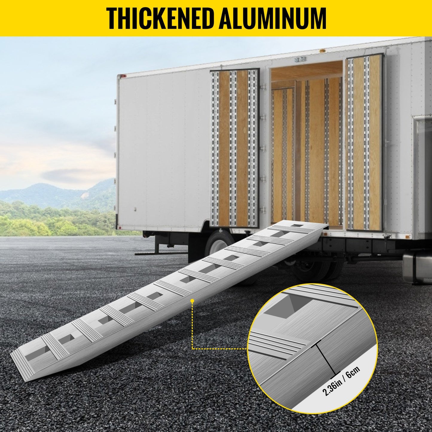 152,4 x 30,5 cm aluminiumramper 2721,6 kg totalt Beavertail krokända 1 par 2 ramper