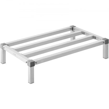 Aluminiumställ för lastutrymme, 91 x 51 cm kommersiellt golvställ för livsmedel, 20 cm från golvet, helsvetsat förvaringsställ i aluminium med en kapacitet på 450 kg, för förvaring i restauranger, kök, garage och fordon