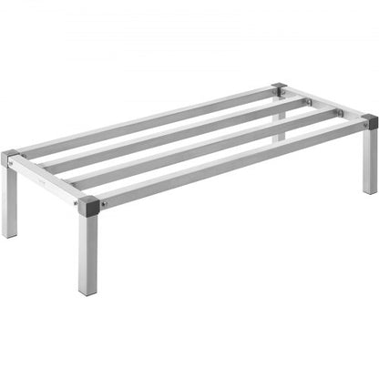 Aluminiumställ för lastutrymme, 112 x 50 cm kommersiellt golvställ för livsmedel, 30 cm från golvet, helsvetsat förvaringsställ i aluminium med en kapacitet på 450 kg, för förvaring i restauranger, kök, garage och fordon