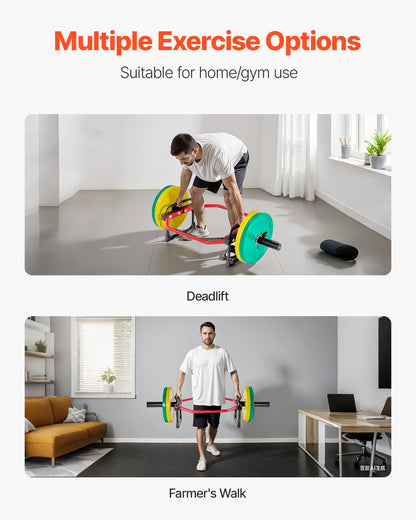 Trap Bar Hex Bar, 50 mm sexkantsstång, 240 kg kapacitet för axelband, tyngdlyftnings- och styrketräningsutrustning, hemmagym för knäböj, marklyft, axelpress, röd