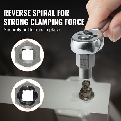 Bultutdragarsats, 29-delars bult- och mutterutdragarsats, 6 mm till 10 mm, 13/32" till 3/4", CR-MO-stålutdragarhylssats med förvaringsfodral, för borttagning av skadade rostiga bultar, muttrar och skruvar