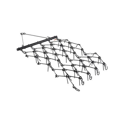 Dragharv, 1,2 m x 1,7 m hållbar kedjeharv med 80 vassa tänder, lämplig för ATV, UTV, traktor, idealisk för jordbearbetning, sådd, jämning av landskap och underhåll av grusuppfarter på gårdsplanen.