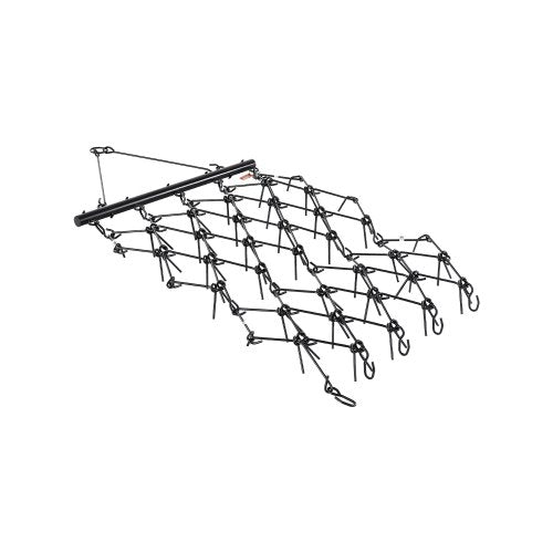 Dragharv, 1,2 m x 1,7 m hållbar kedjeharv med 80 vassa tänder, lämplig för ATV, UTV, traktor, idealisk för jordbearbetning, sådd, jämning av landskap och underhåll av grusuppfarter på gårdsplanen.