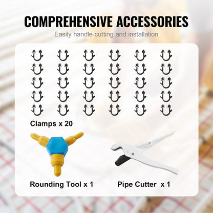 PEX-AL-PEX-rör, 300 m, 16 mm diameter aluminium-plastkompositrör Syrebarriär Värmegolv PEX-rör, 2 mm tjocklek Värmegolv VVS Inre aluminiumlager PEX-slang Rör