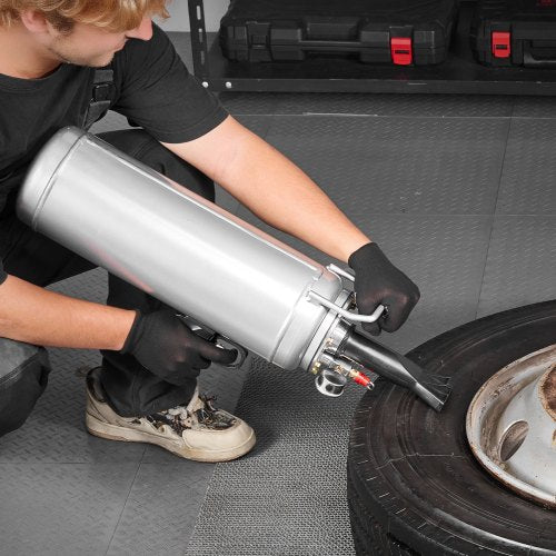 Bärbar däckplåtsblåsare, 2,6 gal/10 l luftblåsare, handhållen däckpumpare, 87-116 psi driftstryck, avtryckarmonterad däckpumpare för bil, kompakt SUV, lätt lastbil, elcykel, husbil, fyrhjuling