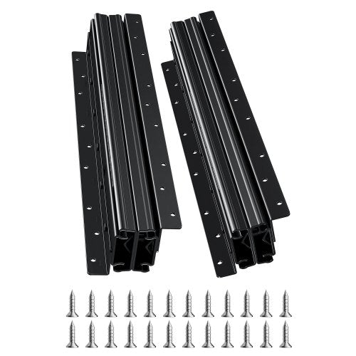 Undermonterade lådskenor, 16 tum, fullt utdragbara kullagerskenor för skåp under trappan, 260 LB lastkapacitet kraftiga skåpsskenor för bottentrappan, för gör-det-själv-byte, svart