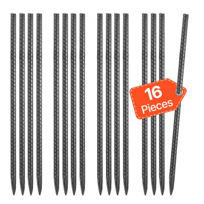 16-tums / 406,4 mm 16-pack armeringsstag för kraftiga raka galvaniserade markankare