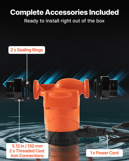 LPS25-4BP/130 Högeffektiv cirkulationspump, 42 l/min, 4 m maxlyft Gjutjärns varmvattencirkulationspump, gängad anslutning, backventil, tyst drift, för värmesystem i hemmet