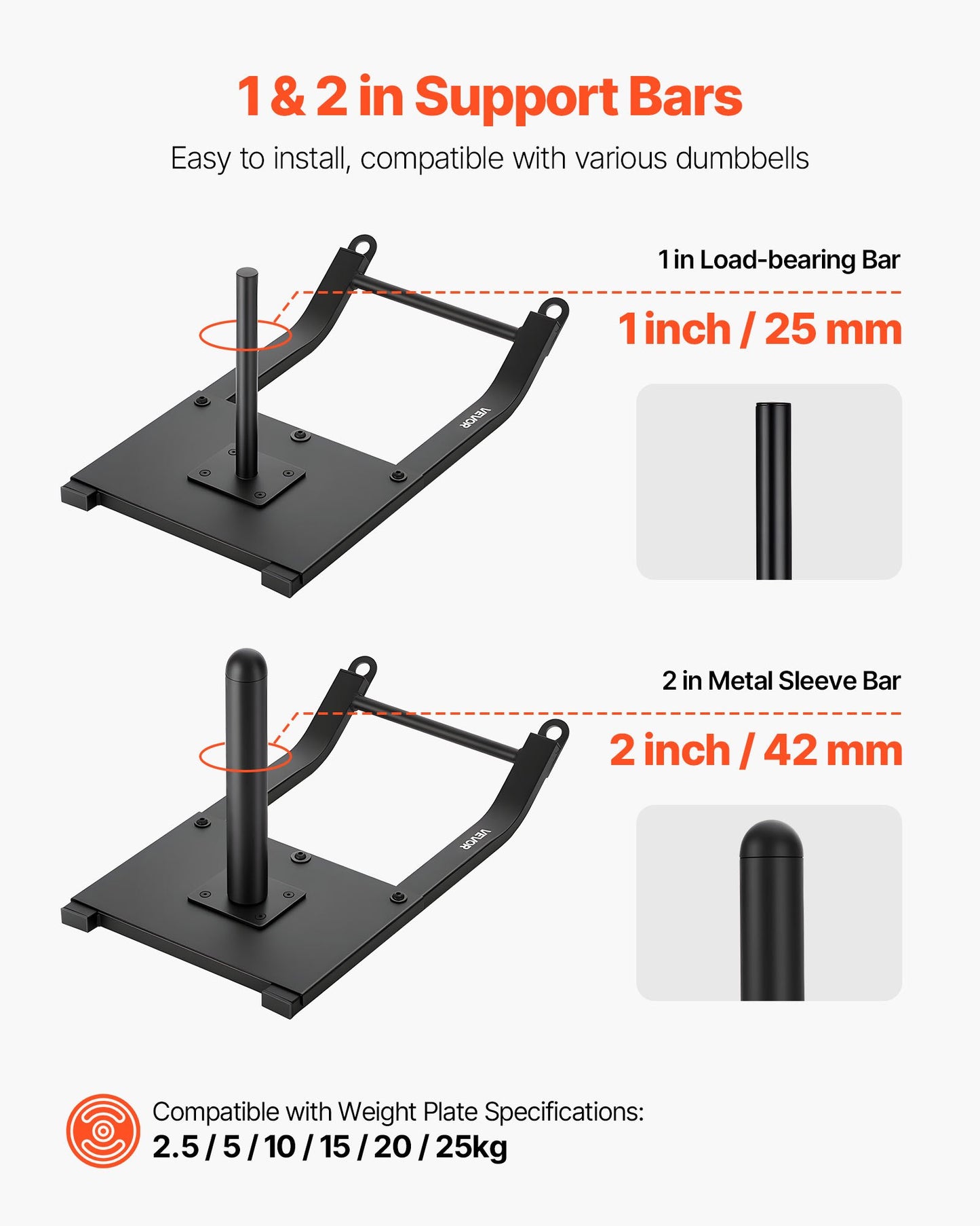 Weight Sled, Steel Power Sled, Fitness Strength Training Sleds for Athletic Exercise Speed Improvement, Workout Fitness Equipment with Harness, Compatible with 25/51 mm Weight Plates, Black