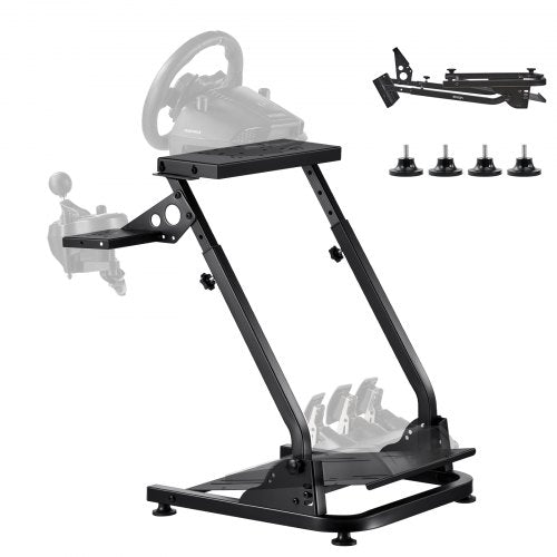 Stativ för racingratt, justerbart och hopfällbart simulatorställ för Logitech G29 G27 G920 G923, Thrustmaster T300RS T300GT T248 TS-PC TSXW Gaming Cockpit, pedalsimulator ingår ej