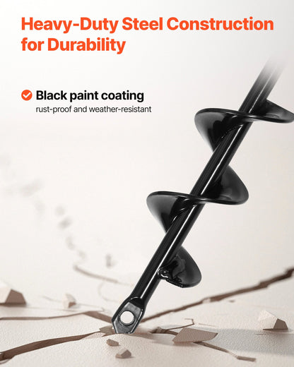 Borr för plantering, 40 x 220 mm spiralborr, för 3/8" sexkantsborrar, kraftigt verktyg för lökplantering, hålborrningstillbehör för grävning av trädgårdsstolpar, staket