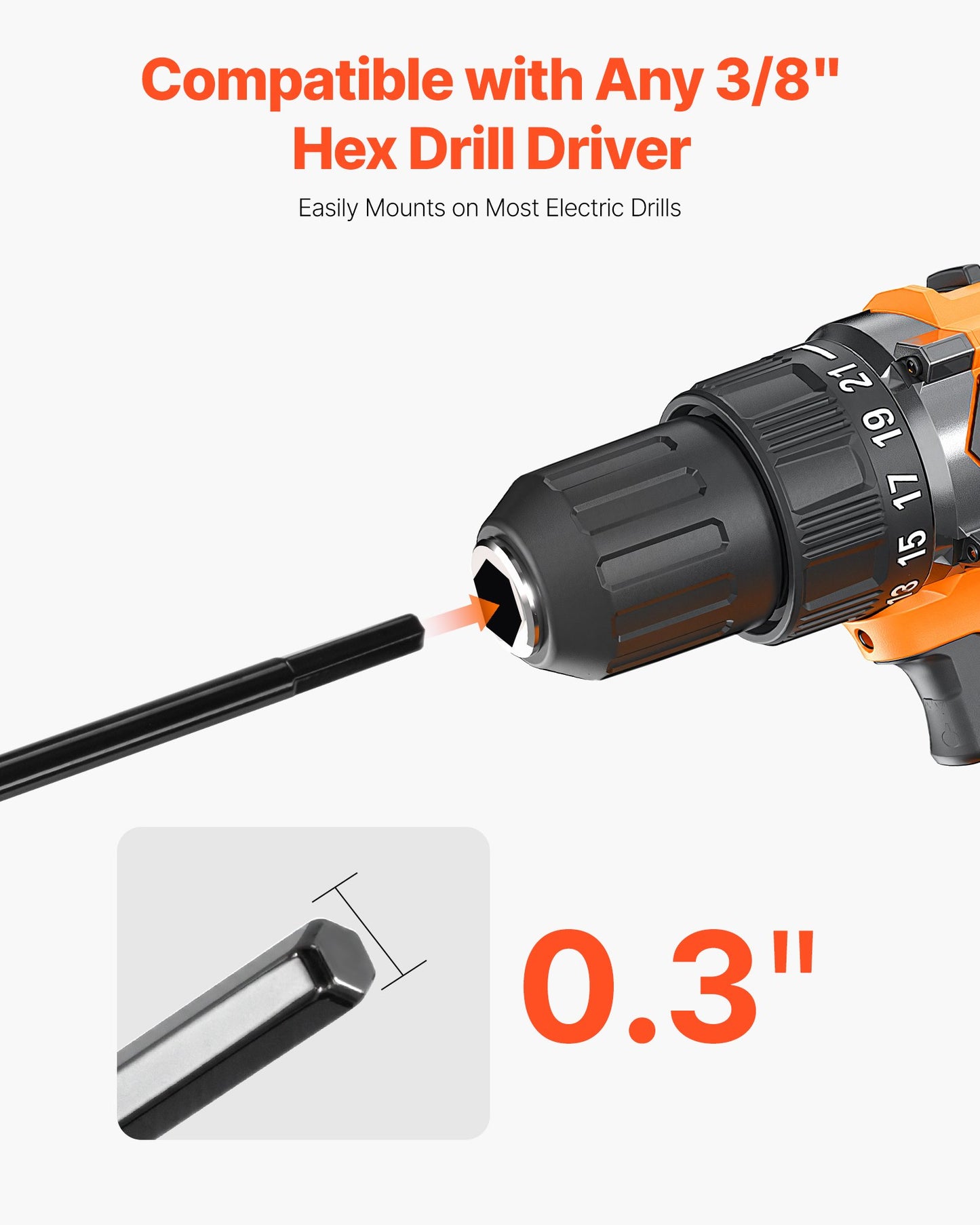 Borr för plantering, 40 x 420 mm spiralborr, för 3/8" sexkantsborrar, kraftigt verktyg för lökplantering, hålborrningstillbehör för grävning av trädgårdsstolpar, staket